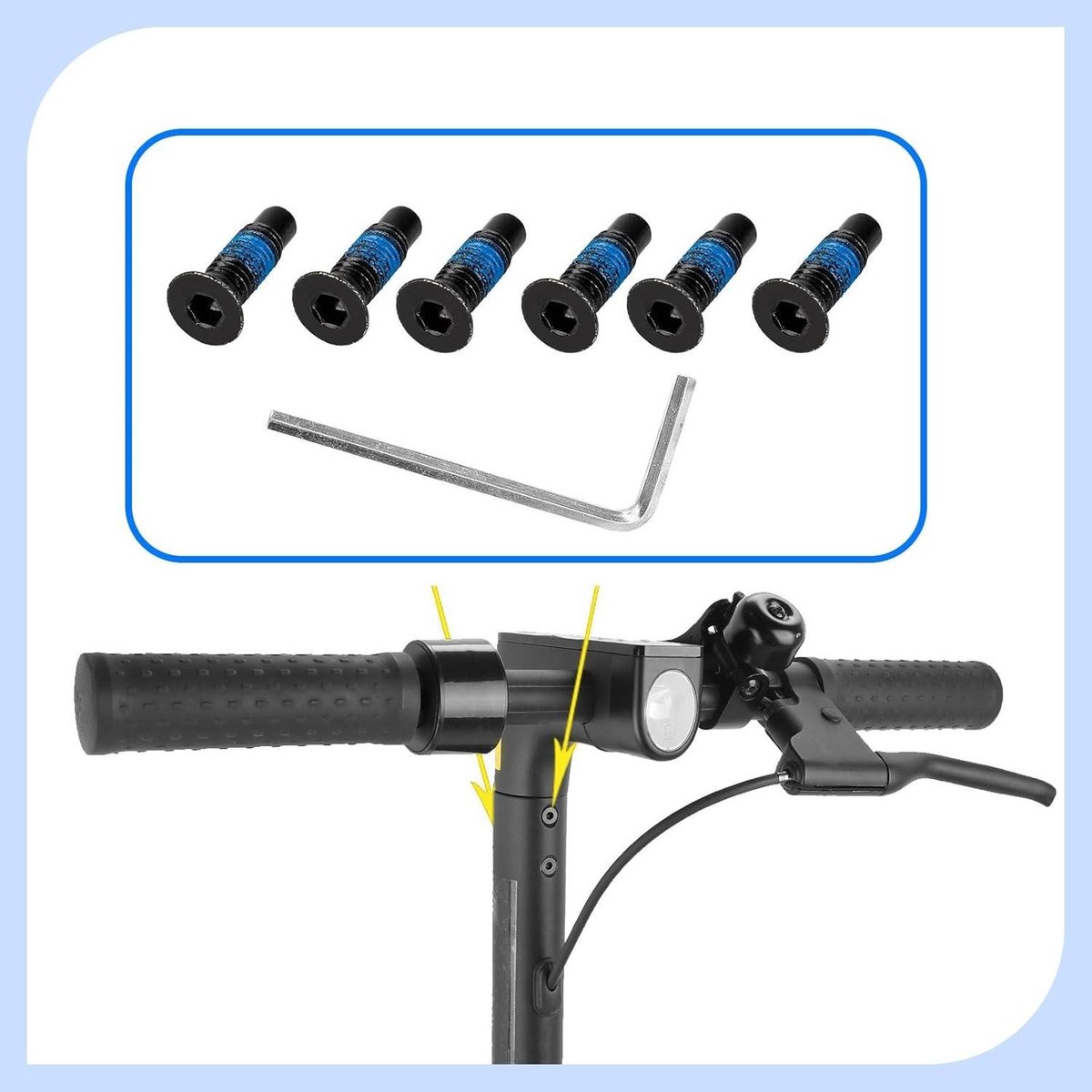 Allecto plus - Voorhoofd schroeven set voor elektrische scooter | Xiaomi M365 Pro2 | Segway Ninebot Max G30 ES | Accessoires